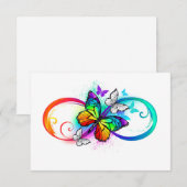 Bright infinity with rainbow butterfly (Front/Back)