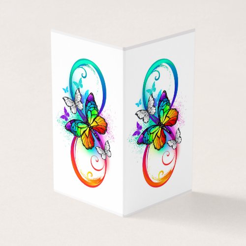 Bright infinity with rainbow butterfly