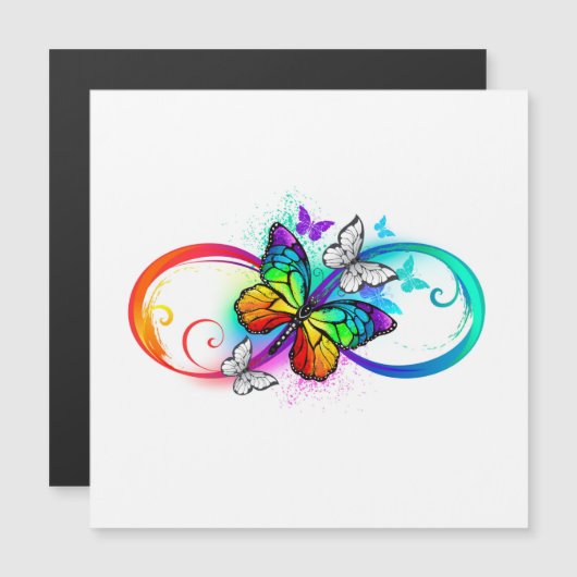 Bright infinity with rainbow butterfly (Front/Back)