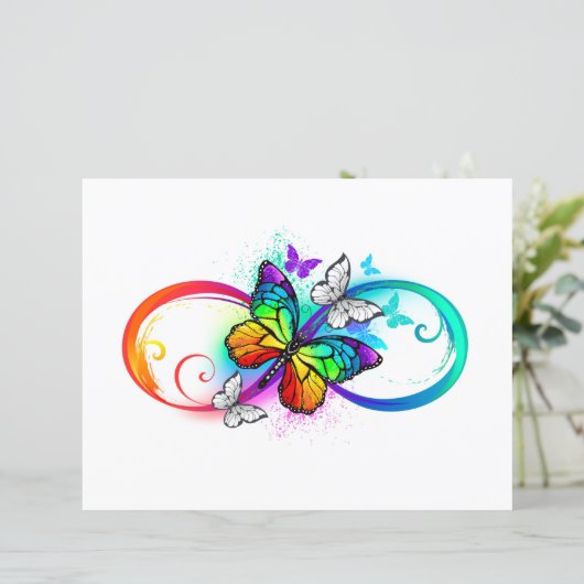 Bright infinity with rainbow butterfly (Standing Front)
