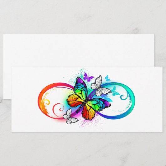 Bright infinity with rainbow butterfly (Front/Back)