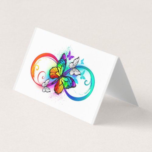 Bright infinity with rainbow butterfly