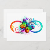 Bright infinity with rainbow butterfly (Front/Back)