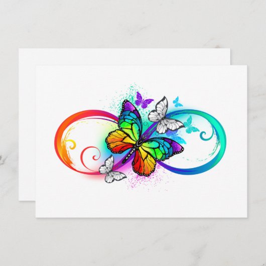Bright infinity with rainbow butterfly (Front/Back)