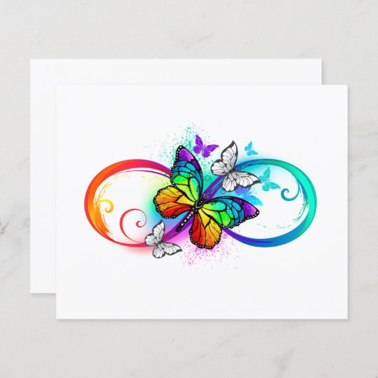 Bright infinity with rainbow butterfly (Front/Back)