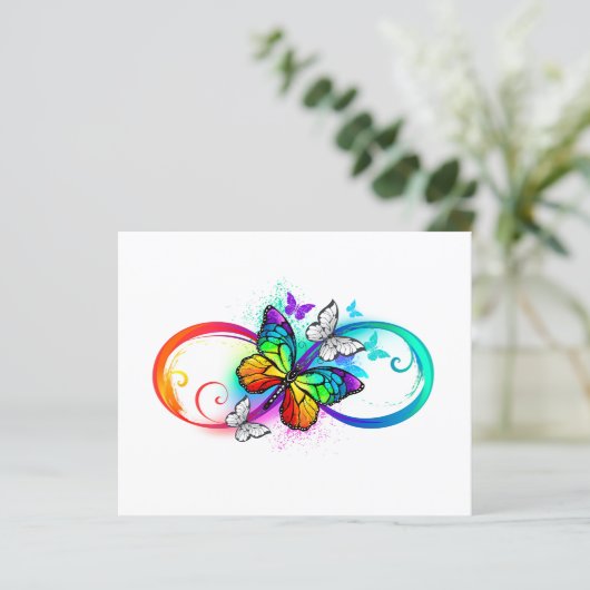 Bright infinity with rainbow butterfly (Standing Front)