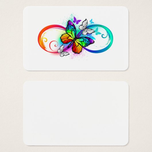Bright infinity with rainbow butterfly (Front & Back)