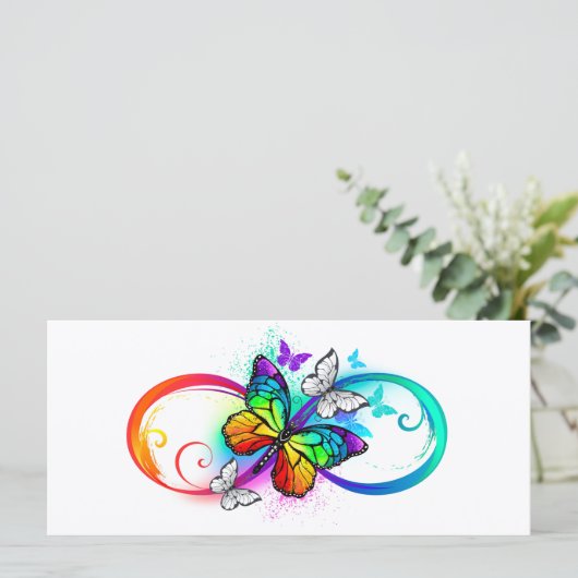 Bright infinity with rainbow butterfly (Standing Front)