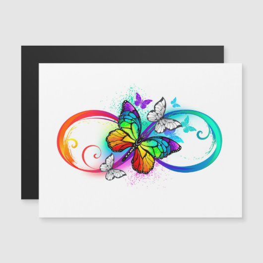 Bright infinity with rainbow butterfly (Front/Back)