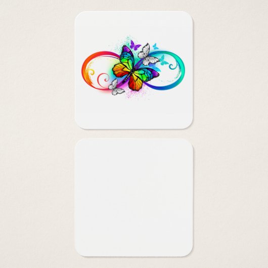 Bright infinity with rainbow butterfly (Front & Back)