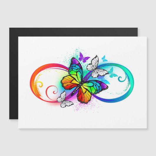 Bright infinity with rainbow butterfly (Front/Back)