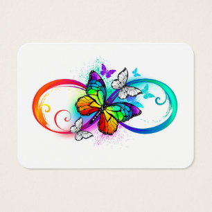 Bright infinity with rainbow butterfly