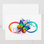 Bright infinity with rainbow butterfly (Front/Back)