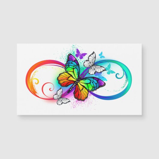 Bright infinity with rainbow butterfly (Front)