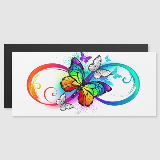 Bright infinity with rainbow butterfly (Front/Back)