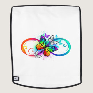Bright infinity with rainbow butterfly backpack
