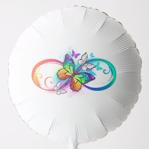 Bright infinity with rainbow butterfly balloon