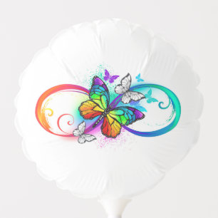 Bright infinity with rainbow butterfly balloon