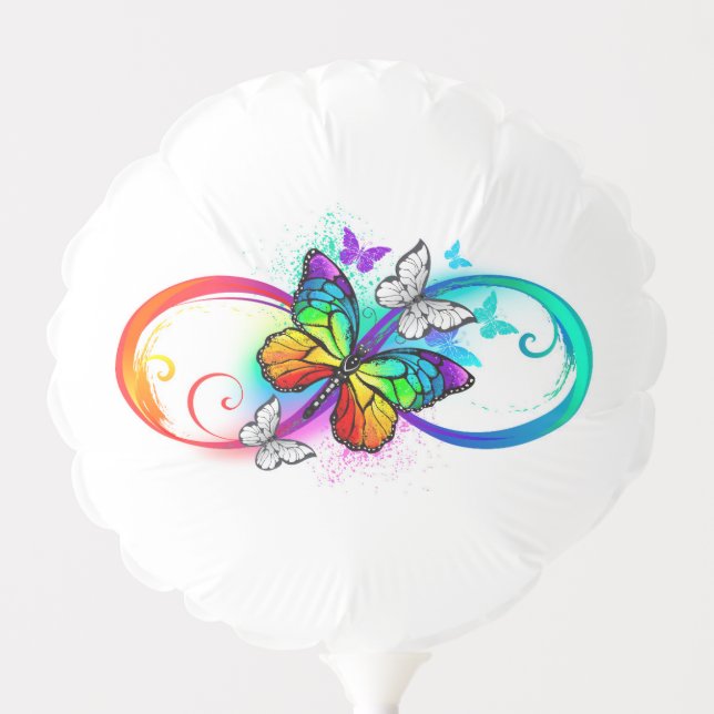 Bright infinity with rainbow butterfly balloon (Front)