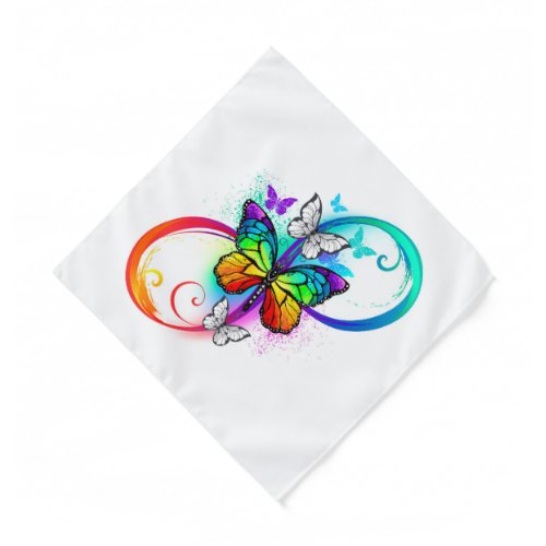 Bright infinity with rainbow butterfly bandana