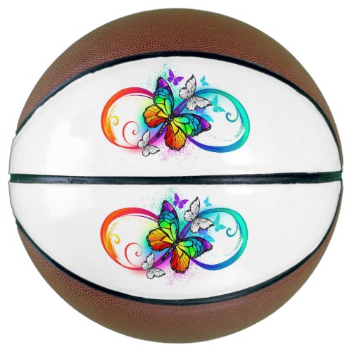 Bright infinity with rainbow butterfly basketball