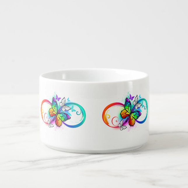 Bright infinity with rainbow butterfly bowl (Center)