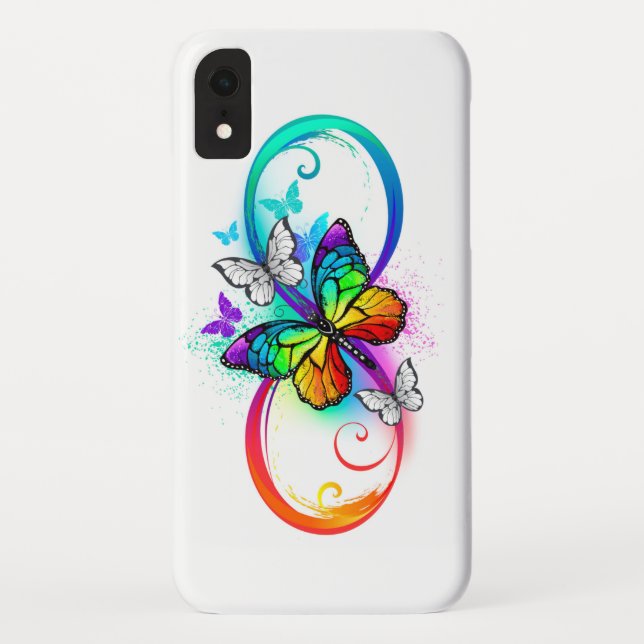 Bright infinity with rainbow butterfly Case-Mate iPhone case (Back)