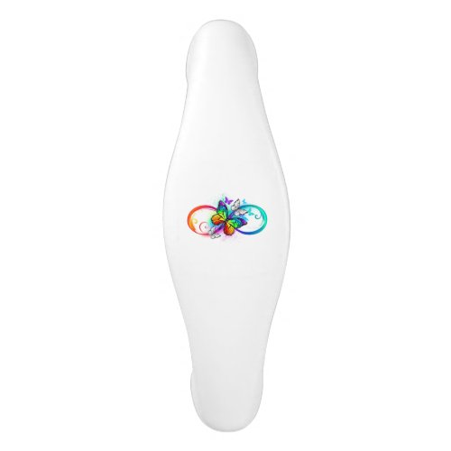 Bright infinity with rainbow butterfly ceramic cabinet pull