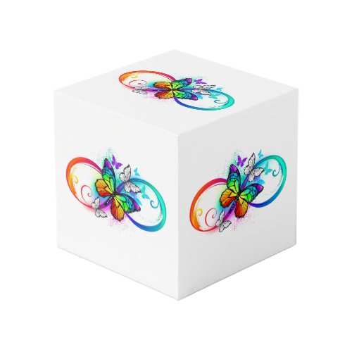 Bright infinity with rainbow butterfly cube