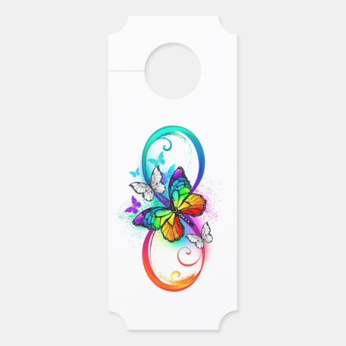 Bright infinity with rainbow butterfly door hanger