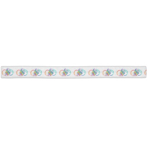 Bright infinity with rainbow butterfly elastic hair tie