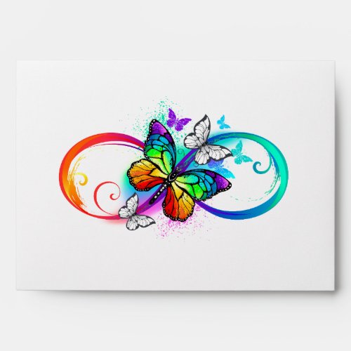 Bright infinity with rainbow butterfly envelope