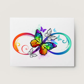 Bright infinity with rainbow butterfly envelope