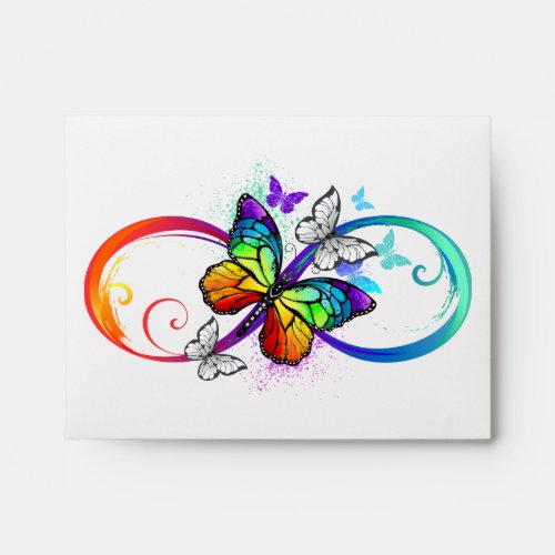 Bright infinity with rainbow butterfly envelope