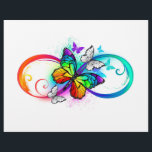 Bright infinity with rainbow butterfly flyer<br><div class="desc">Multicolor,  bright,  symbol of infinity with rainbow,  detailed butterfly monarch. Rainbow butterfly. Rainbow infinity.</div>