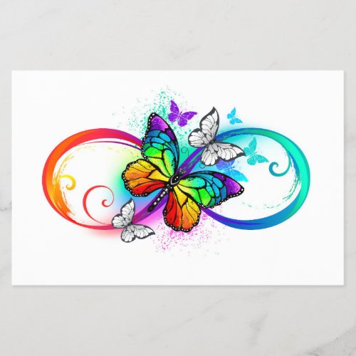 Bright infinity with rainbow butterfly flyer