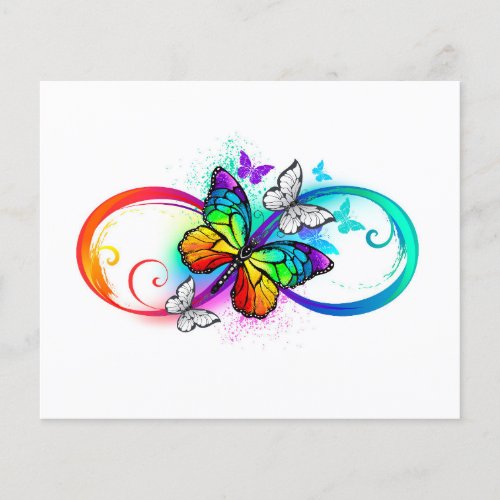 Bright infinity with rainbow butterfly flyer