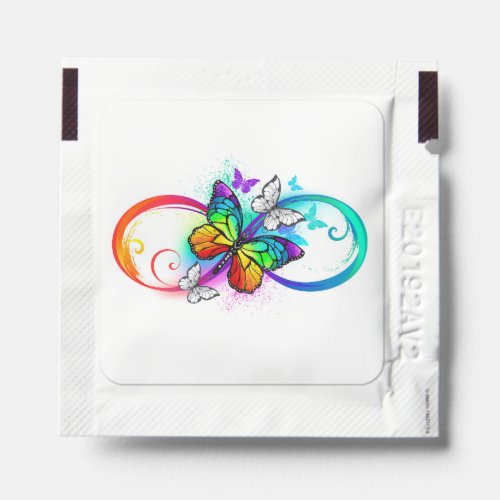 Bright infinity with rainbow butterfly hand sanitizer packet