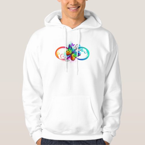 Bright infinity with rainbow butterfly hoodie