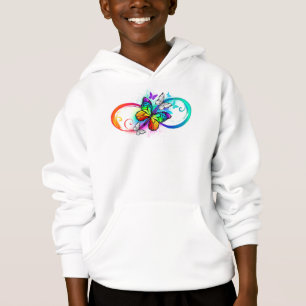Bright infinity with rainbow butterfly hoodie