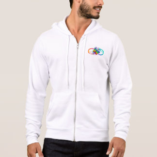 Bright infinity with rainbow butterfly hoodie