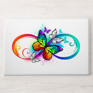 Bright infinity with rainbow butterfly  HP laptop skin