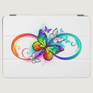 Bright infinity with rainbow butterfly iPad air cover