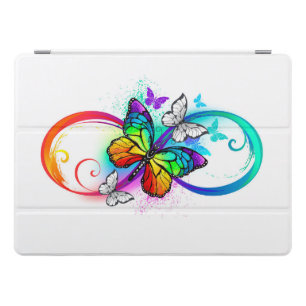 Bright infinity with rainbow butterfly iPad pro cover