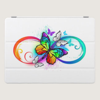 Bright infinity with rainbow butterfly iPad pro cover