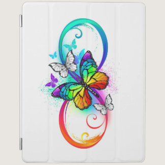 Bright infinity with rainbow butterfly  iPad smart cover