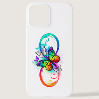 Bright infinity with rainbow butterfly iPhone 12 pro max case