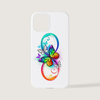 Bright infinity with rainbow butterfly iPhone 12 mini case