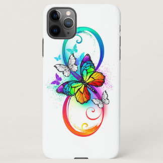 Bright infinity with rainbow butterfly iPhone 11Pro max case