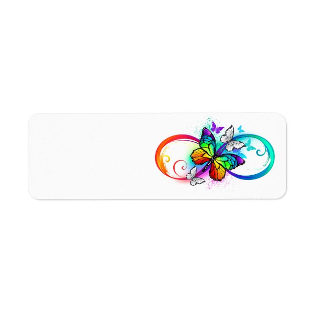 Bright infinity with rainbow butterfly label (Front)